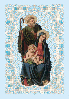 ANDACHTSBILDCHEN SPITZE HL. FAMILIE
