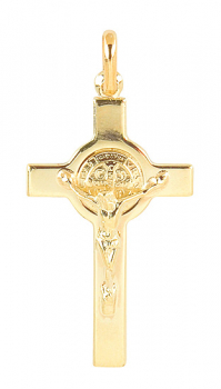 KREUZ BENEDIKTUS  14 KT.GOLD
