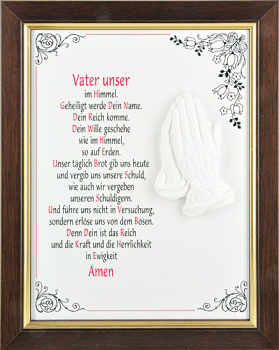 VATER UNSER KACHEL MIT RAHMEN