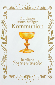 BILLETT ERSTKOMMUNION Herzliche Segenswünsche