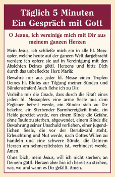 TÄGLICH 5 MINUTEN EIN GESPRÄCH MIT GOTT