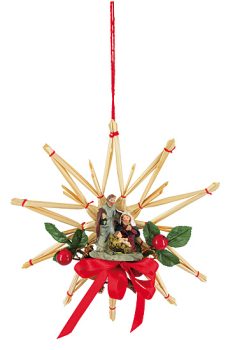 GEWÜRZANHÄNGER HEILIGE FAMILIE STROHSTERN