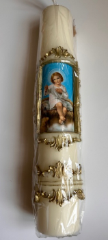 KERZE JESUSKIND IN KRIPPE