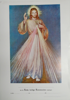 KOMMUNIONBILD BARMHERZIGER JESUS SCHNÄPPCHEN
