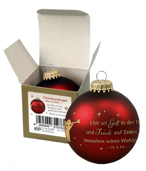 CHRISTBAUMKUGEL Ehre sei Gott...