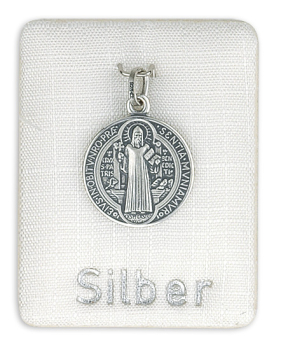 MEDAILLE HL. BENEDIKT 925 silber