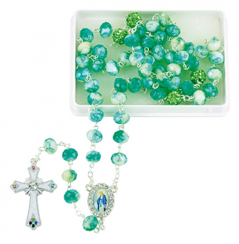 ROSENKRANZ GRÜN STRAHLENKREUZ
