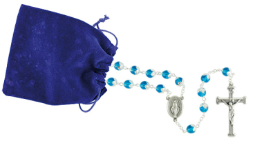 ROSENKRANZ MUTTERGOTTES AUQAFARBEN MIT BEUTEL