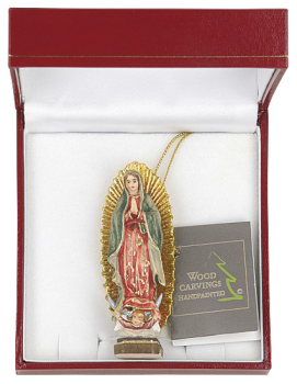 STATUE GUADALUPE MADONNA HOLZ