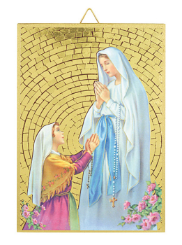 TAFEL MUTTERGOTTES VON LOURDES GOLD