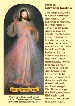 WUNDERBARES CHRISTUSBILD Postkarte