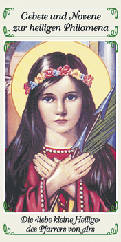 GEBETSFALTBLATT Gebete und Novene zur hl Philomena