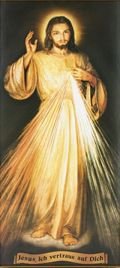 BILD BARMHERZIGER JESUS AUF HOLZ GROß