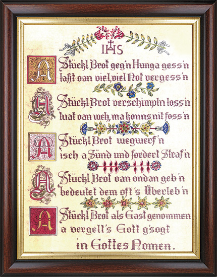 BILD "HAUSSPRUCH BROT"