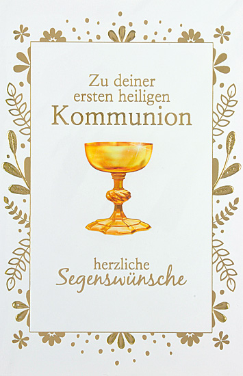 BILLETT ERSTKOMMUNION Herzliche Segenswünsche