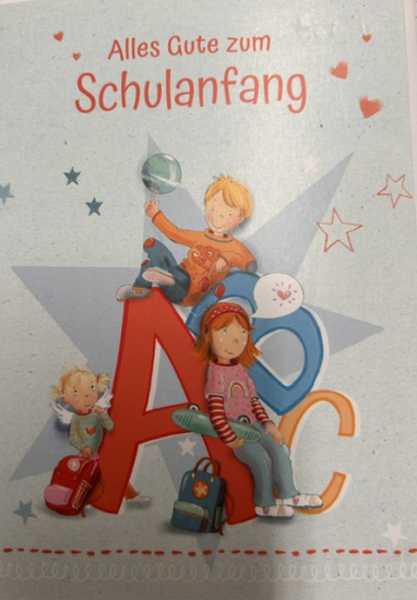 GRUßKARTE ALLES GUTE ZUM SCHULANFANG