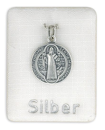 MEDAILLE HL. BENEDIKT 925 silber