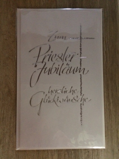GLÜCKWUNSCHKARTE PRIESTERJUBILÄUM SILBERKREUZ