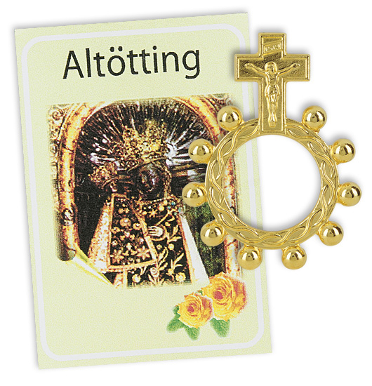 ROSENKRANZ RING MIT DER SCHWARZEN MADONNA AUS ALTÖTTING