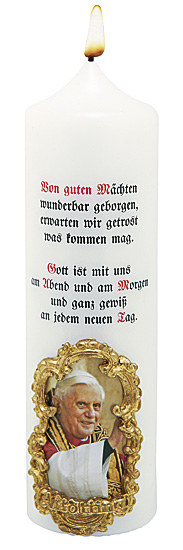 SPRUCHKERZE PAPST BENEDIKT XVI