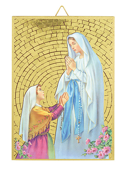TAFEL MUTTERGOTTES VON LOURDES GOLD