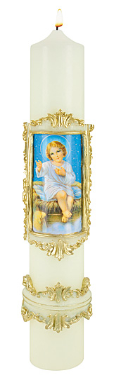 WEIHNACHTSKERZE JESUSKIND groß