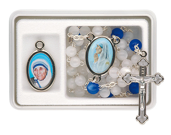 ROSENKRANZ SET MIT MEDAILLE MUTTER TERESA